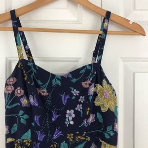Old Navy Floral Sundress Blue Yellow Size XS